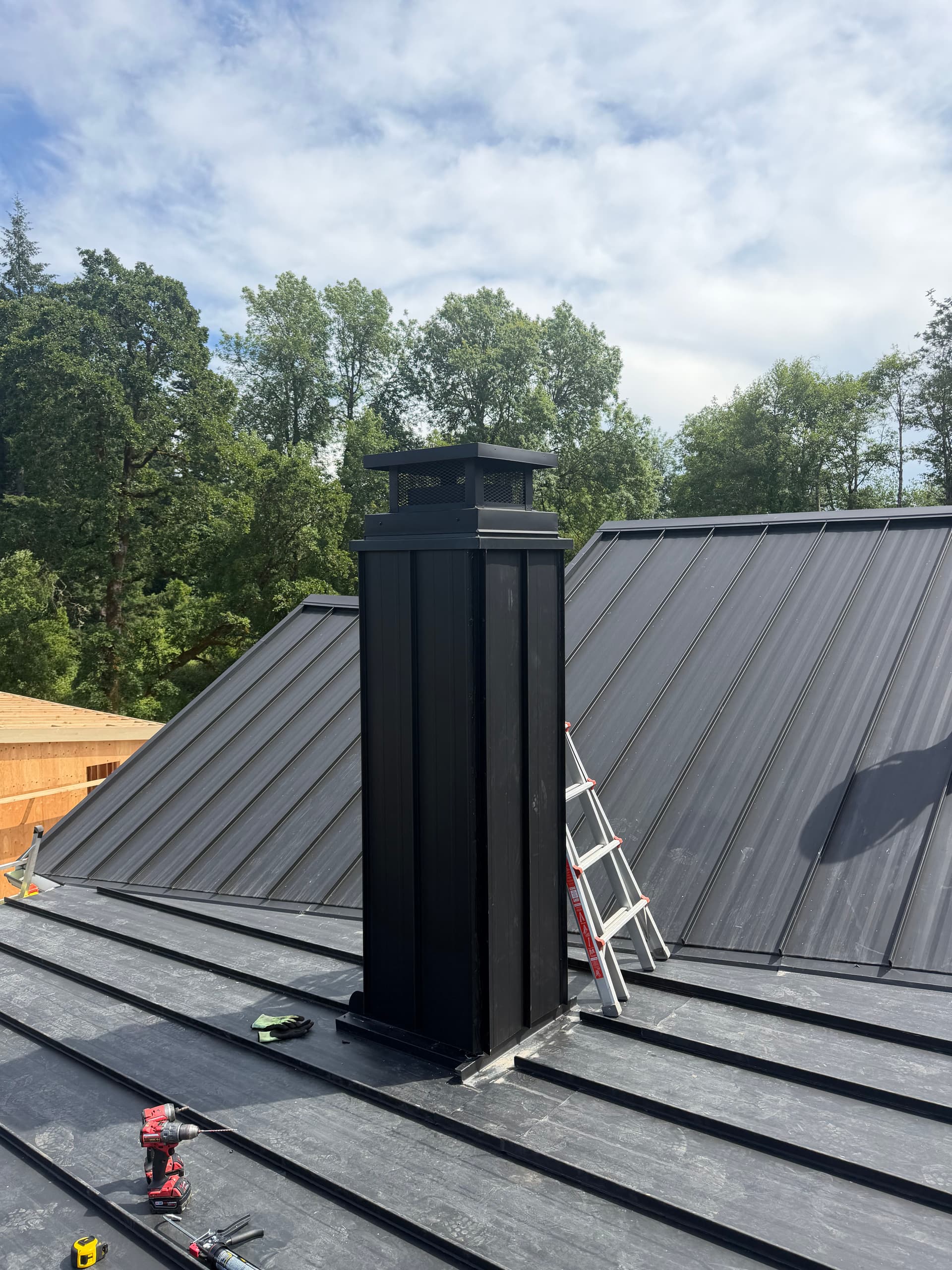 Custom Chimney Cap and Cladding Installation in Camas WA image