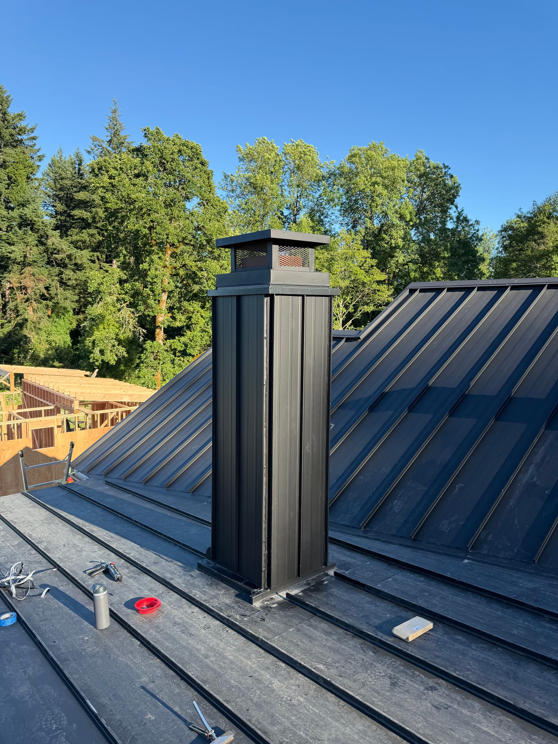 Gallery photos for Custom Chimney Cap and Cladding Installation in Camas WA: Image #1