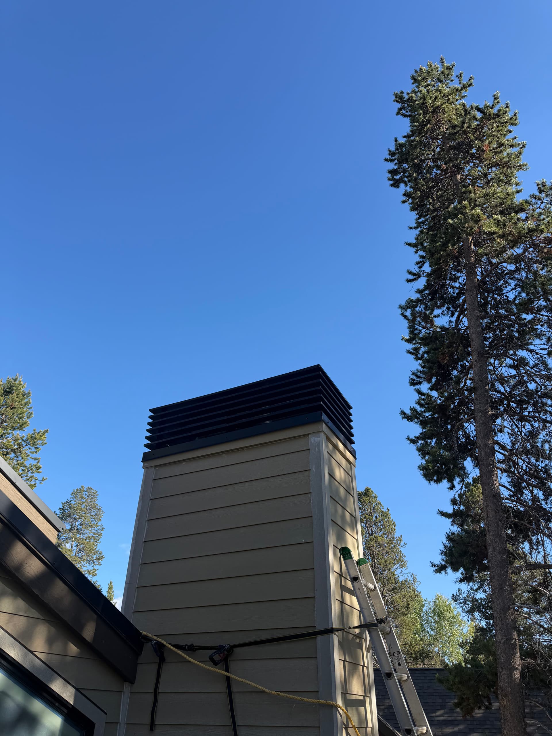 Gallery photos for Custom Blade-Style Chimney Cap Installation in Sunriver Oregon: Image #1
